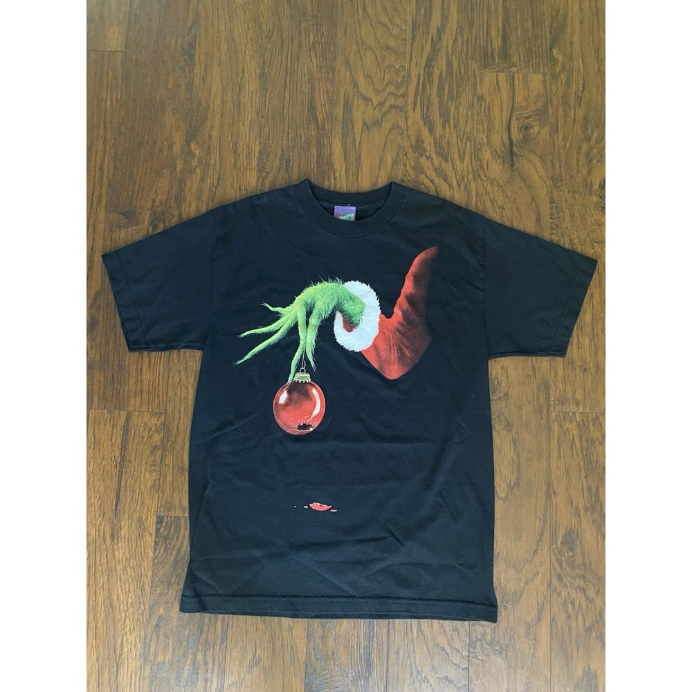 Dr Seuss The Grinch Stole‎ Christmas Graphic T-Shirt Mens Large Black Vintage